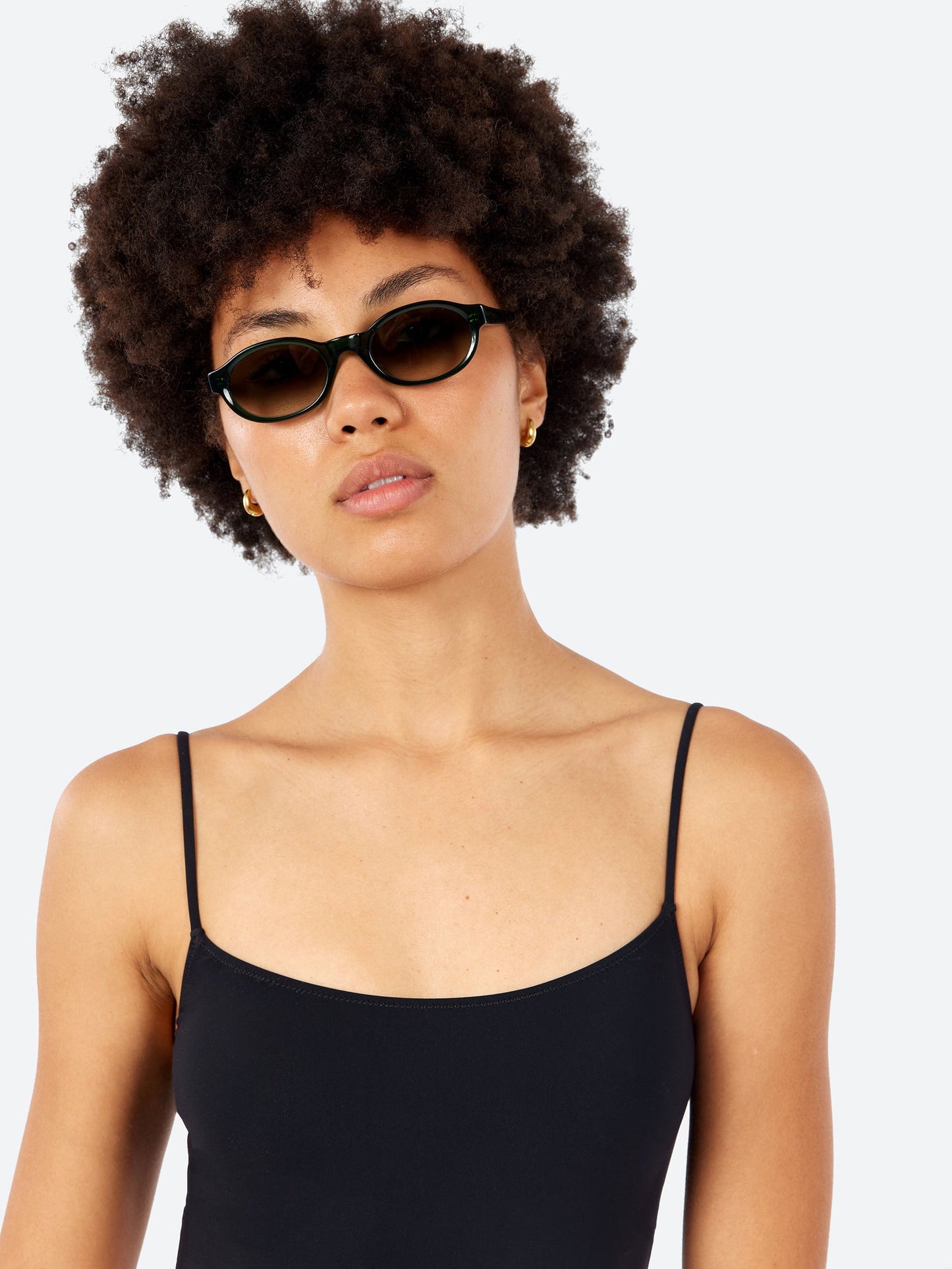 Kendall Tortoise Sunglasses with Green Lenses