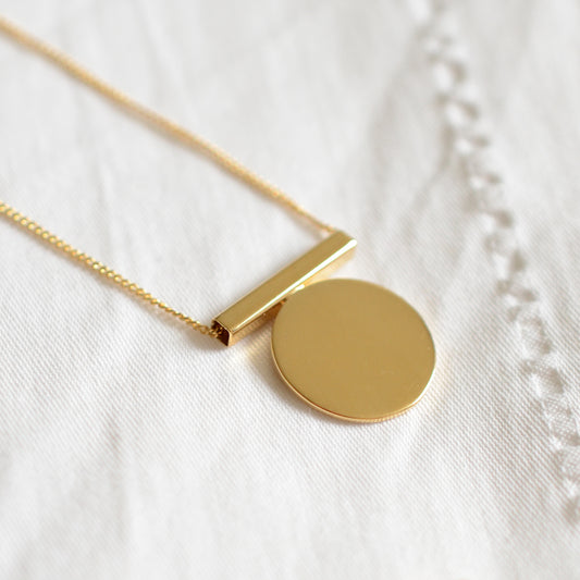 Mini Full Circle Gold Necklace