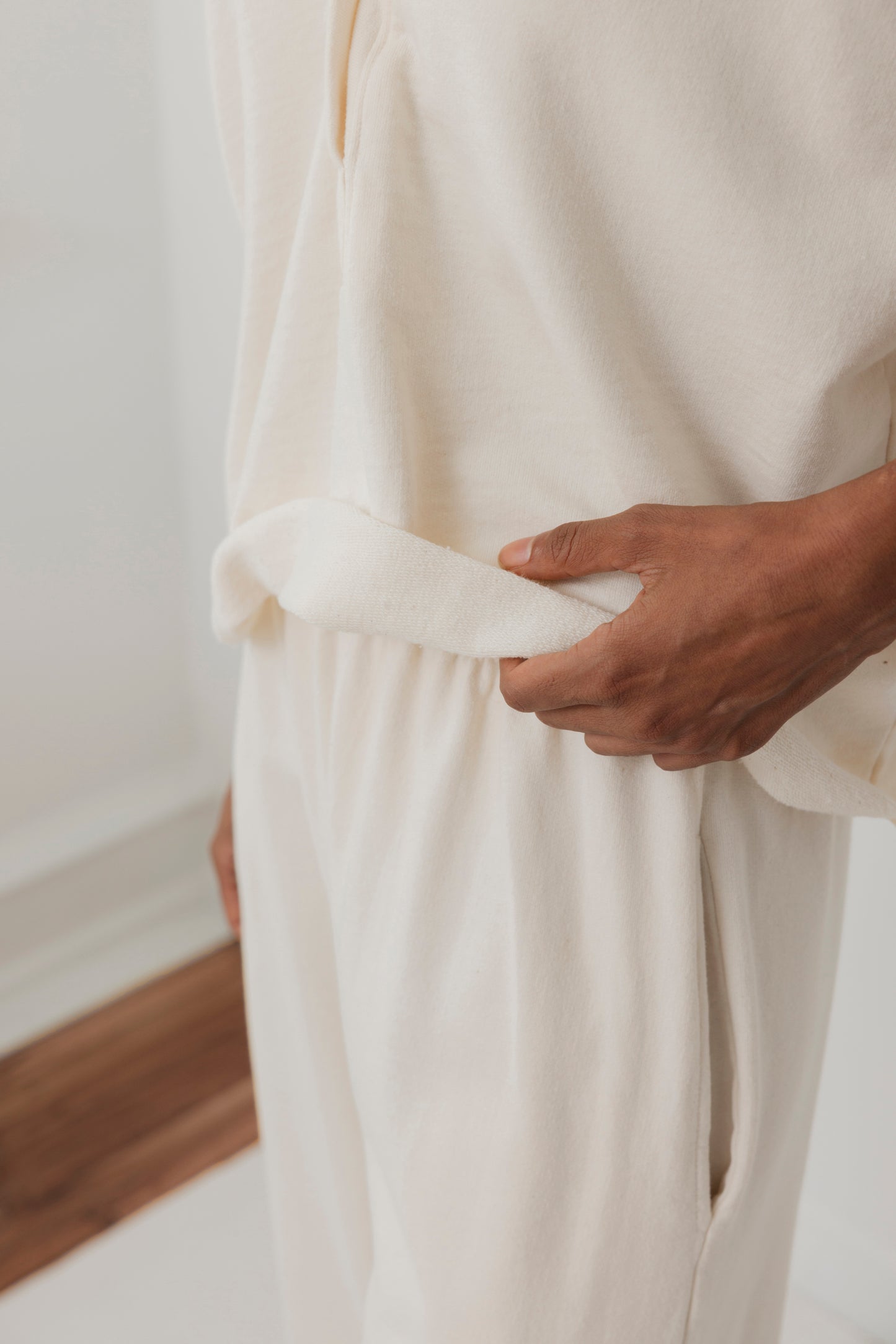 Short Sleeve Sweatshirt in Natural Organic Cotton
