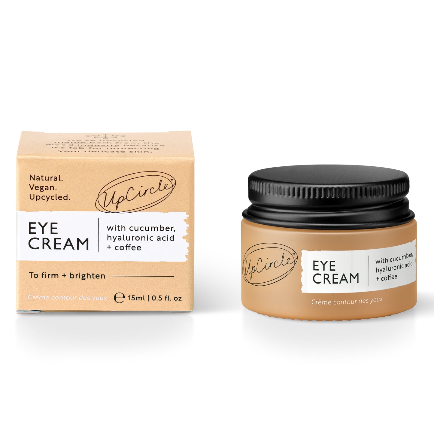 Certified Organic Eye Cream With Hyaluronic Acid, Coffee & Cucumber