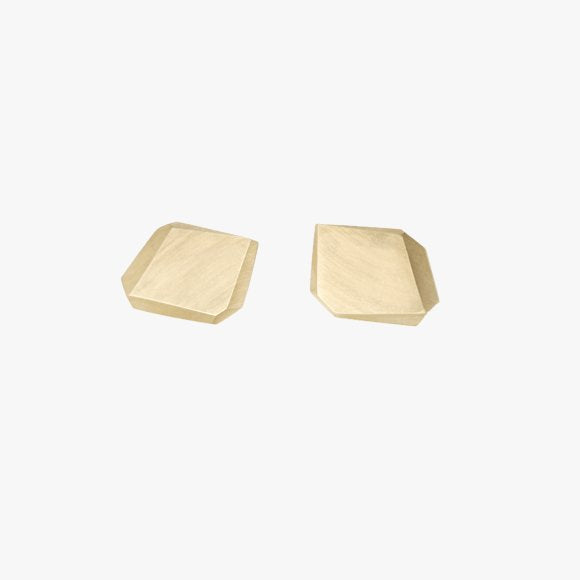 FIONN Solid Gold Rock Studs