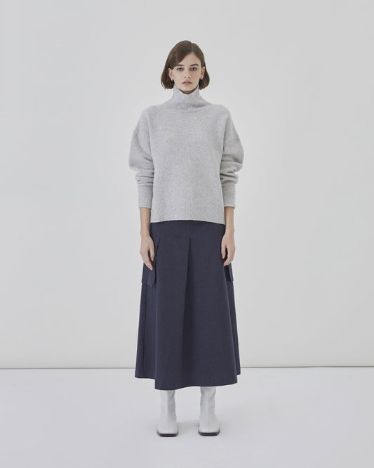 Bennett Cashmere Blend Sweater in Ice Grey