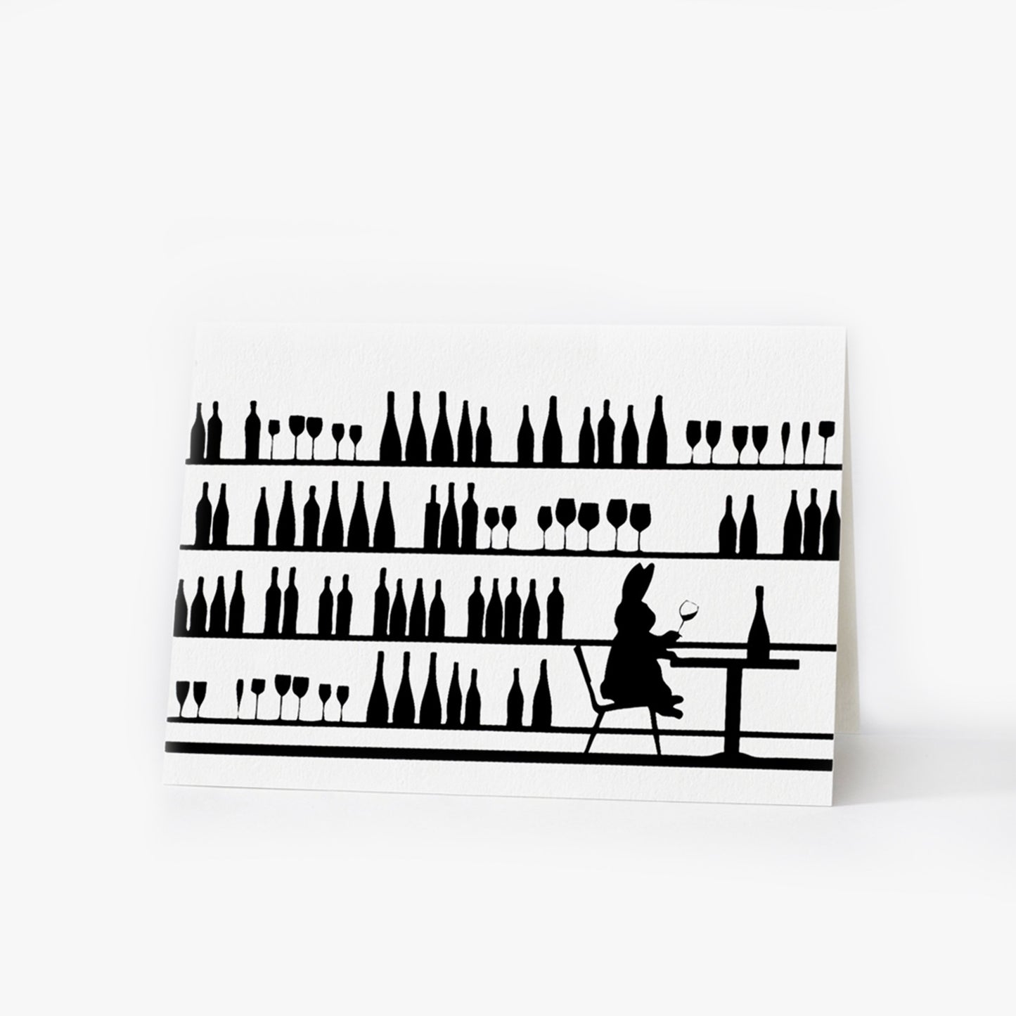 Wine Tasting Rabbit Card