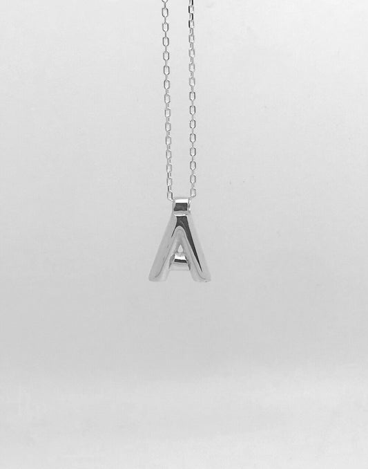 'A' 'C' 'E' 'S' Initial Pendant in Silver