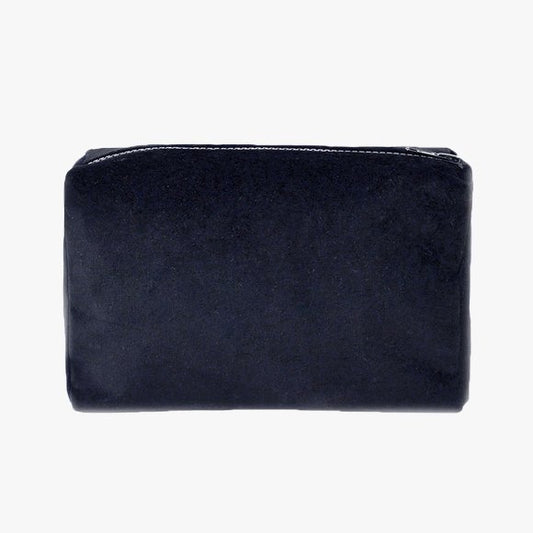 Zip Velvet Pouch in Dark Grey