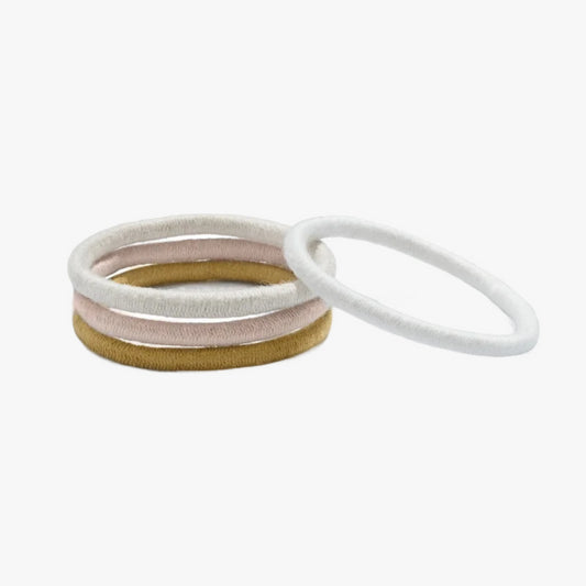 Plastic-Free Round Mondo Hair Ties in Neutral