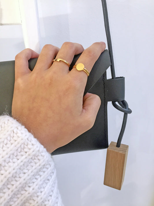 Double Arc Gold Ring