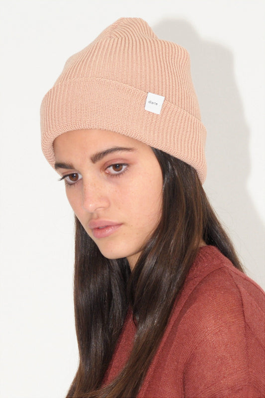 Fine Merino Ribbed Beanie Hat
