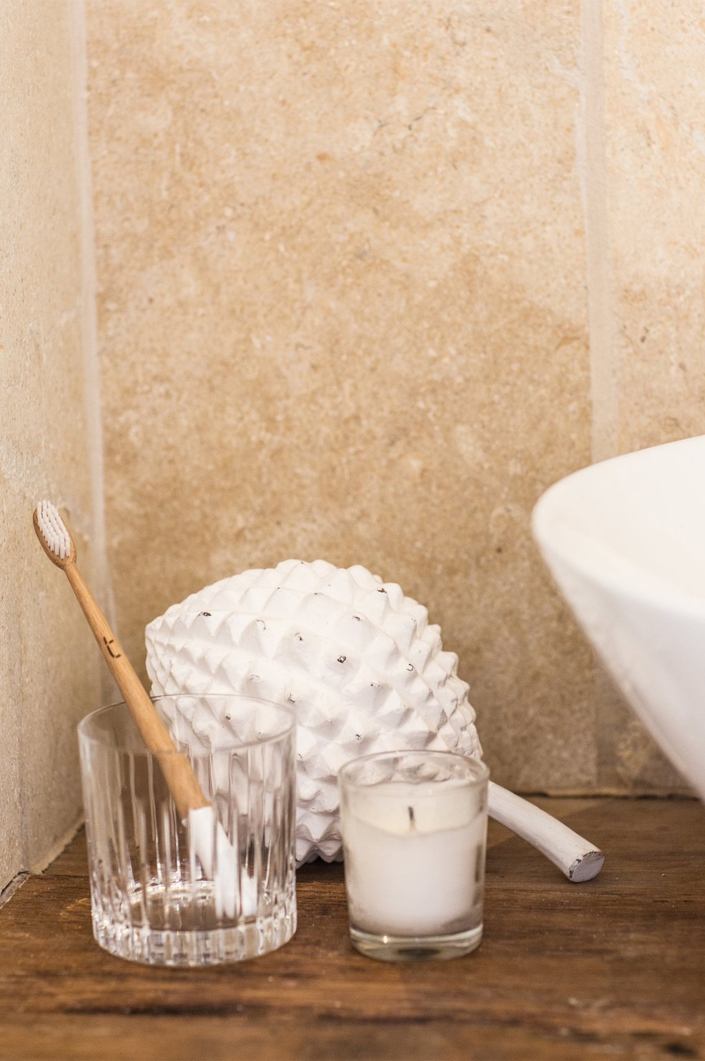 Bamboo Toothbrush in Cloud White