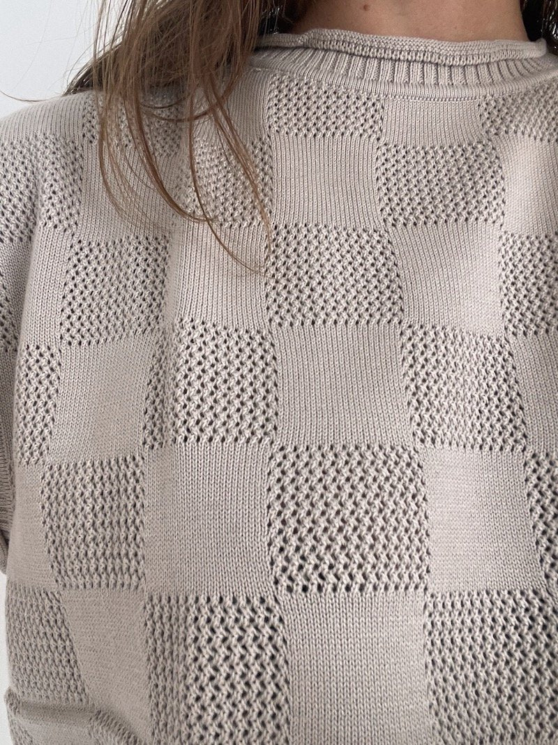 Tori Knitted Vest in Taupe