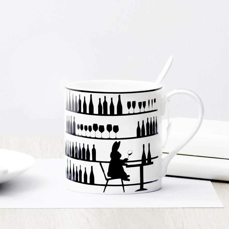 Wine Tasting Rabbit Mug