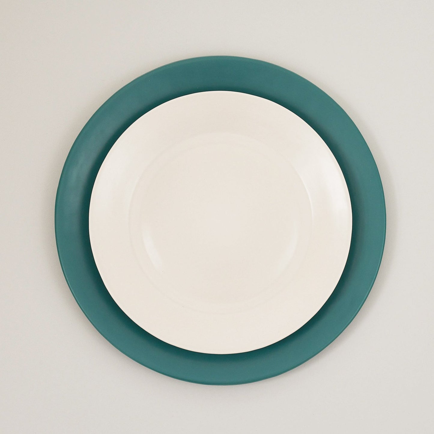 Matt Teal Ceramic Dinner Plate