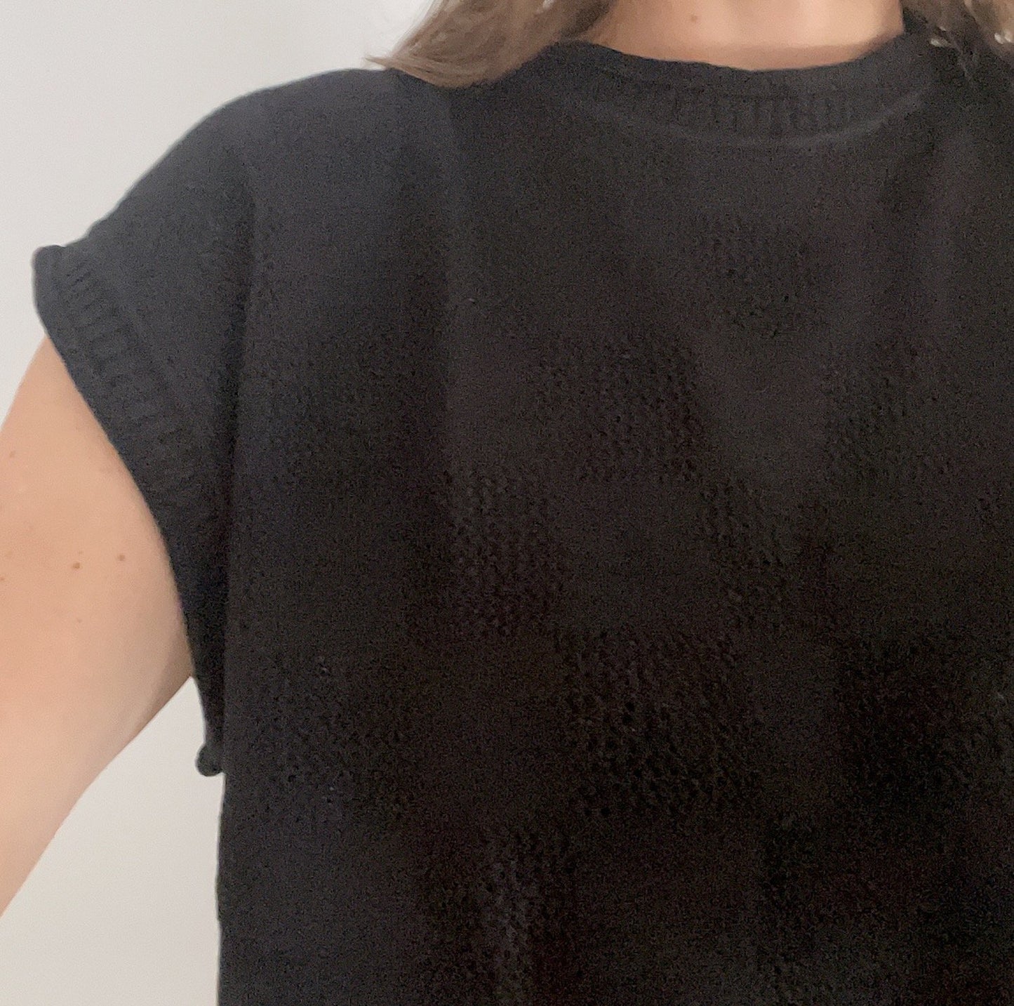 Tori Knitted Vest in Black