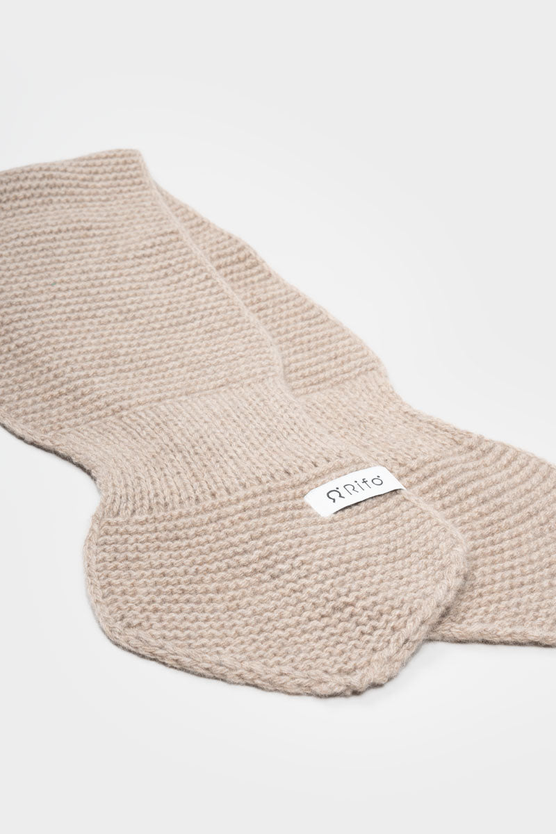 Britta Recycled Cashmere Neck Scarf in Sand