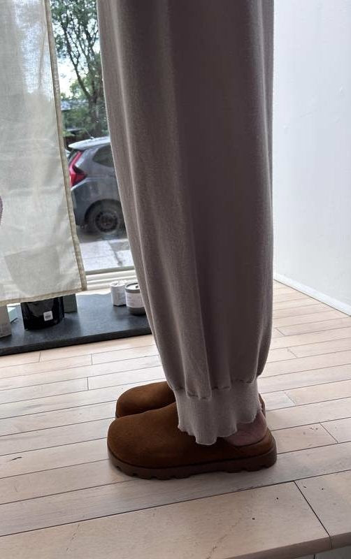 Dansu Knitted Trousers in Taupe