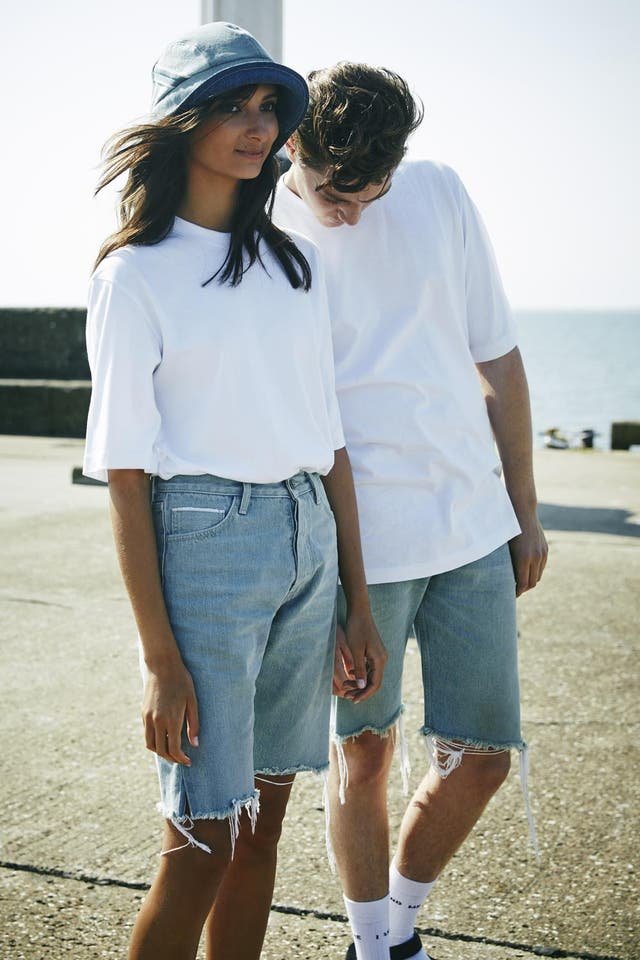 Selvedge Denim Shorts in Rusted Blue