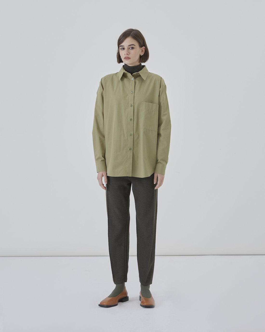 Palla Knitted Trousers in Dark Green