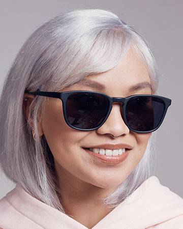 Bowery Crystal Sunglasses with Blue Lenses