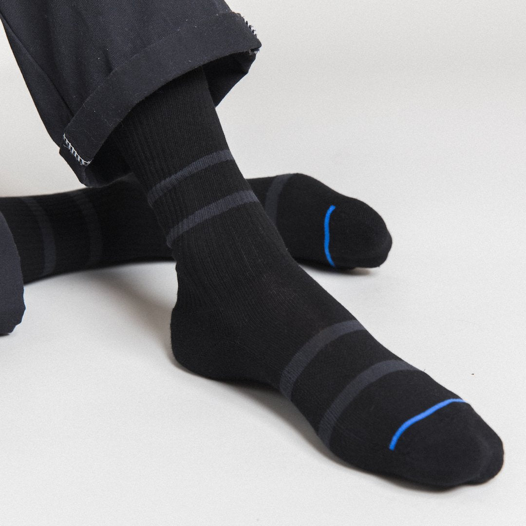 Loop Socks in Black Organic Cotton