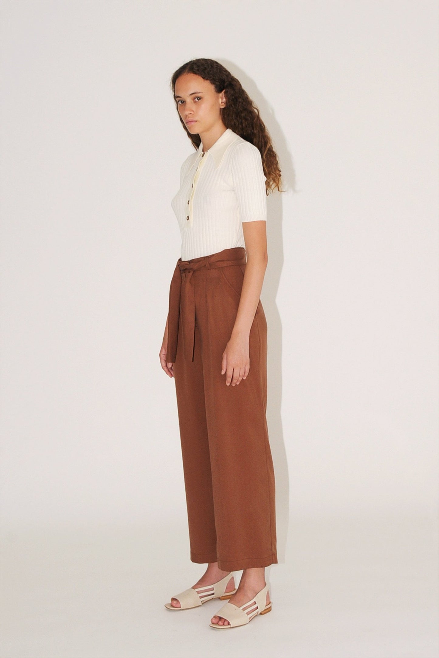Luisa High Waist Cropped Trousers