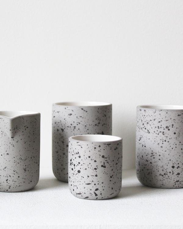 Coffee Cup in Speckled Grey