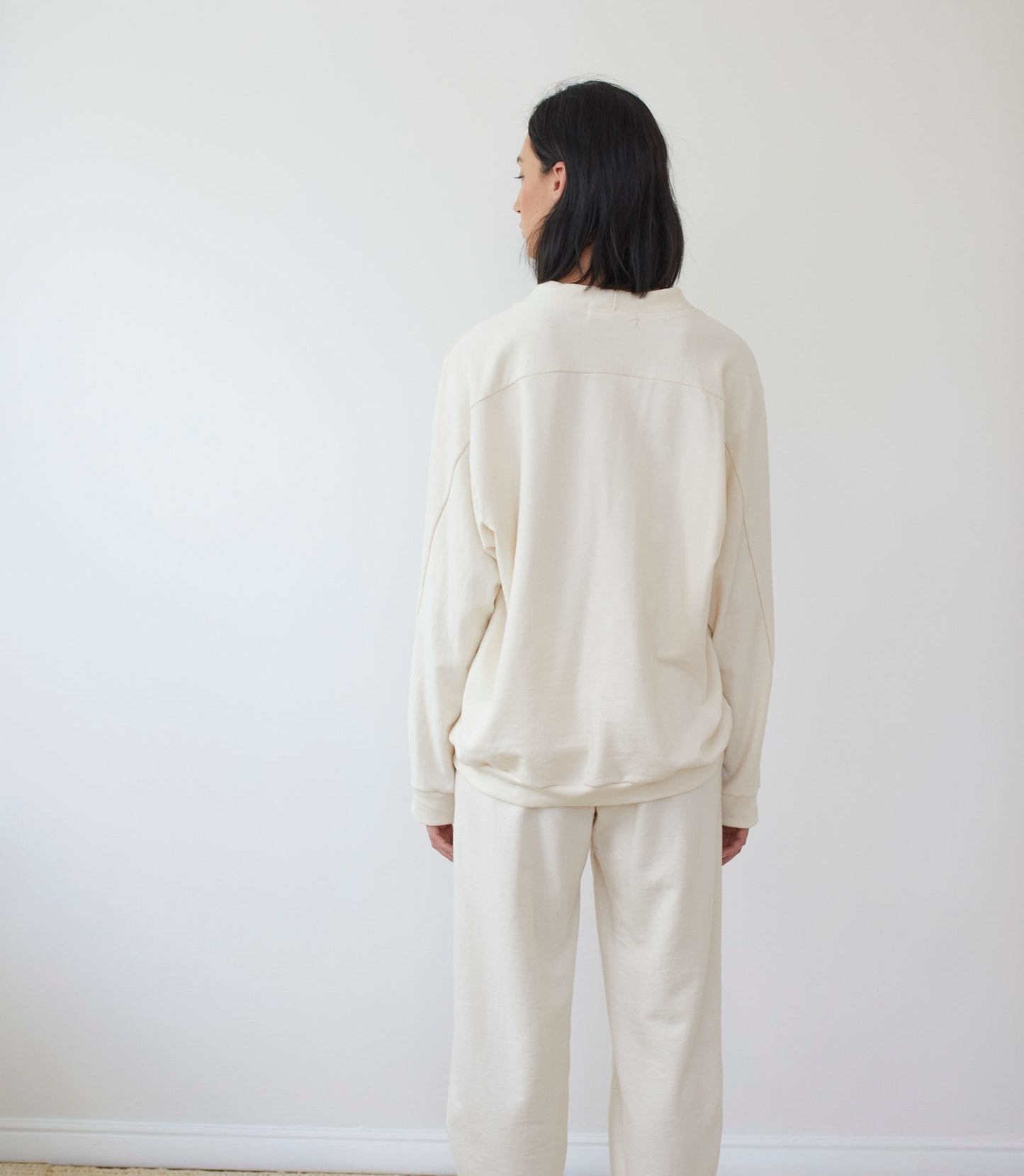 Popover Sweatshirt in Natural Organic Cotton