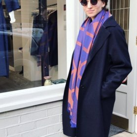 Structured Wool Coat in Deep Navy | The Collaborative Store