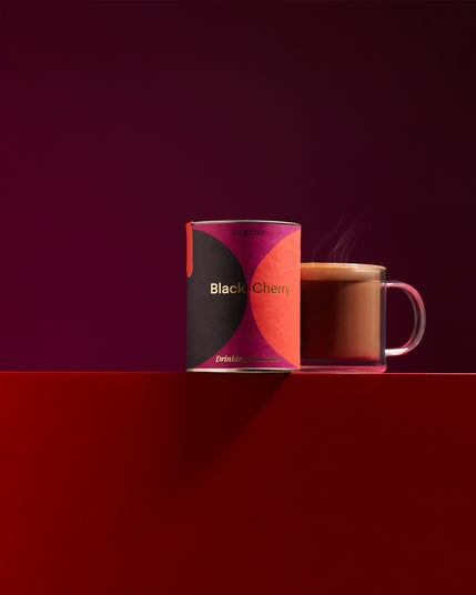 Black Cherry Organic Drinking Chocolate - Dark Chocolate Flakes