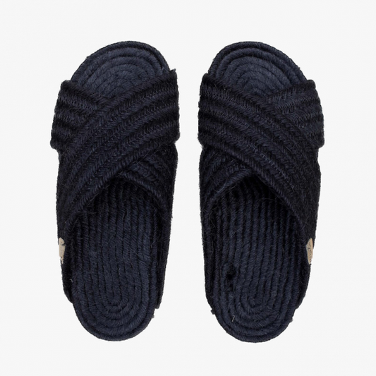 Balears Jute Sandals in Black