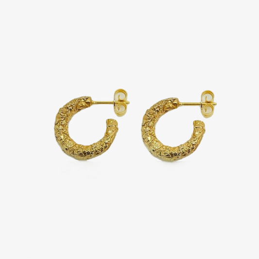 Crushed Hoops in Gold