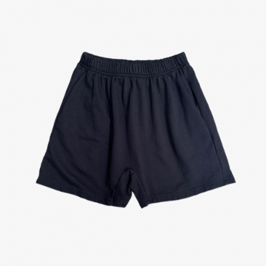 Easy Shorts in Black Organic Cotton