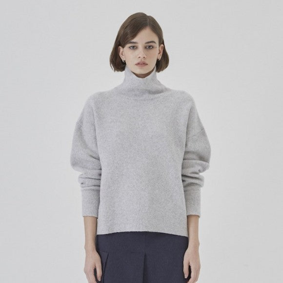 Bennett Cashmere Blend Sweater in Ice Grey