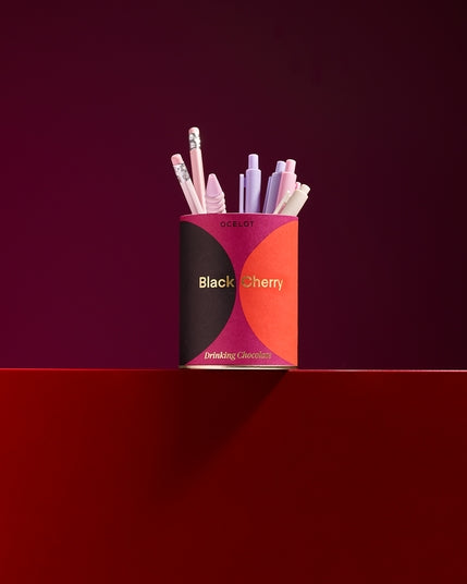 Black Cherry Organic Drinking Chocolate - Dark Chocolate Flakes