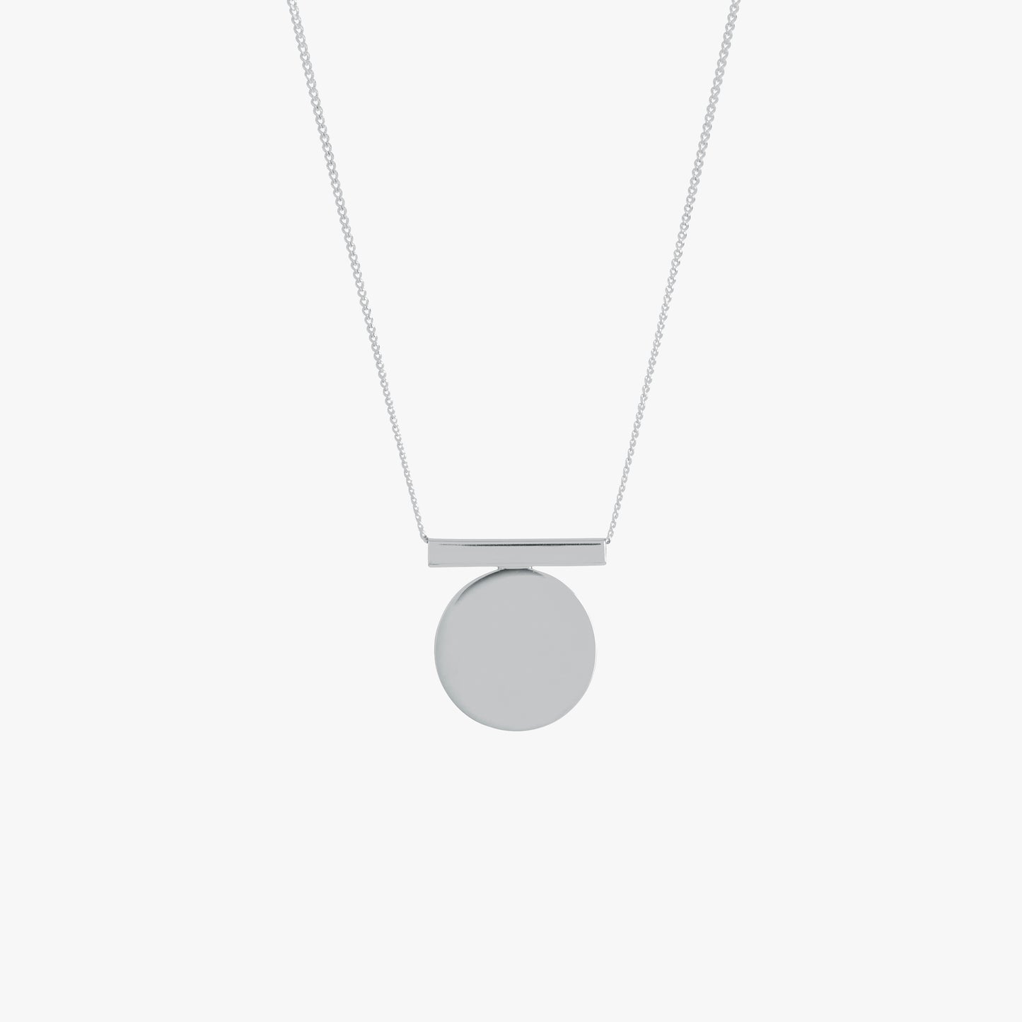 Mini Full Circle Silver Necklace