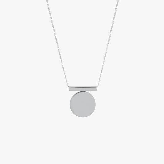 Mini Full Circle Silver Necklace