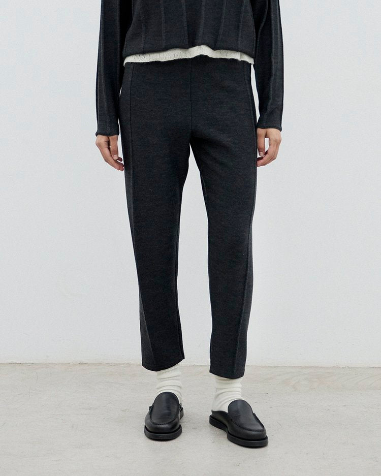 Palla Knitted Trousers in Charcoal