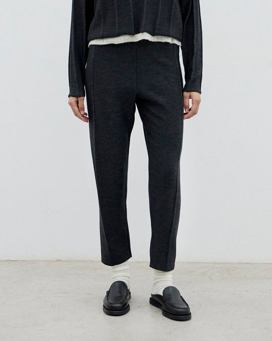 Palla Knitted Trousers in Charcoal