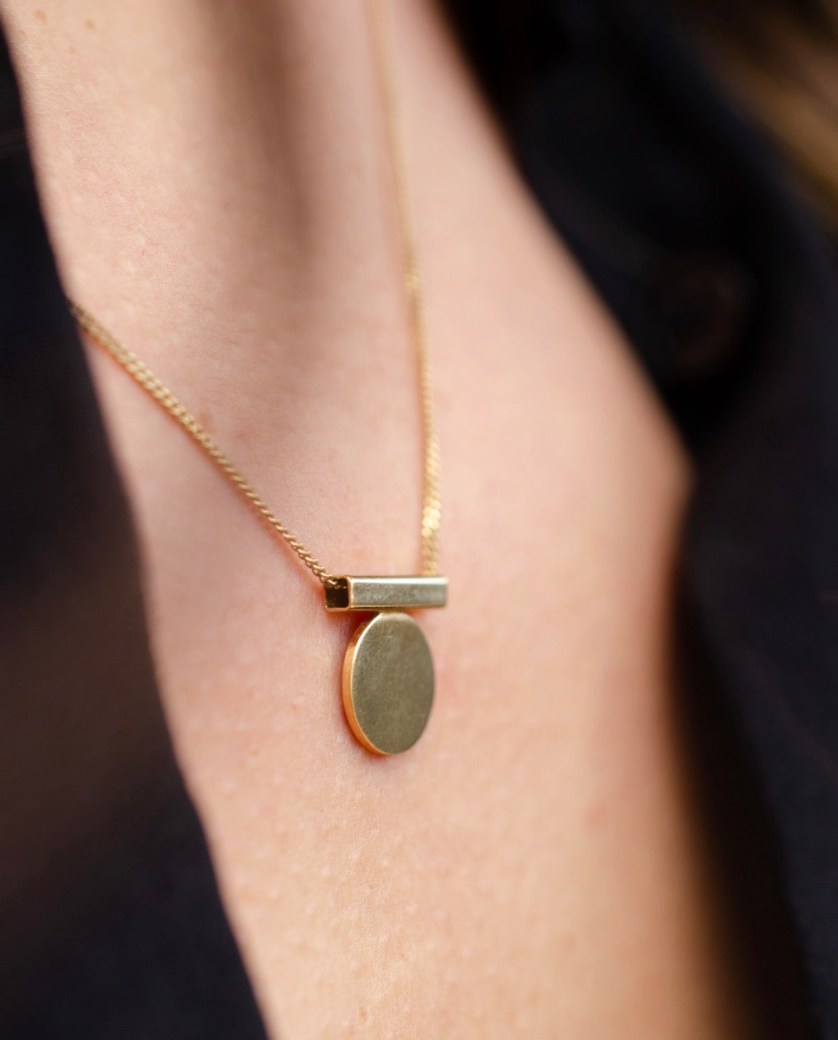 Mini Full Circle Gold Necklace