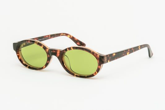 Kendall Tortoise Sunglasses with Green Lenses