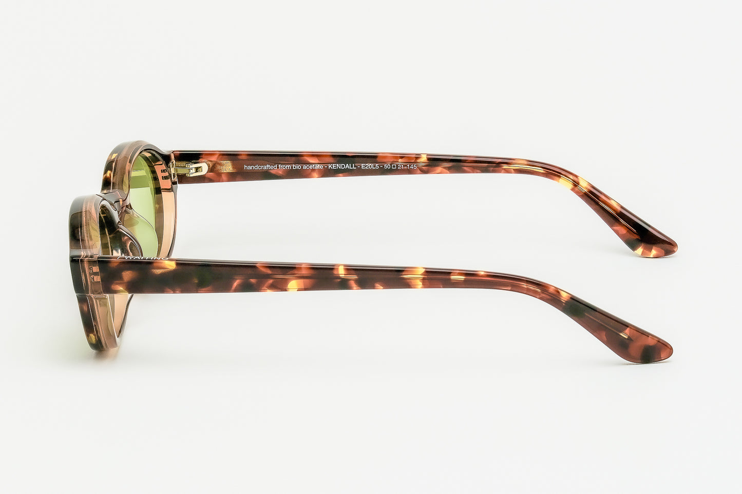 Kendall Tortoise Sunglasses with Green Lenses