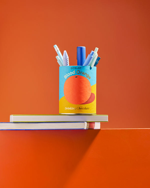 Blood Orange Organic Drinking Chocolate - Dark Chocolate Flakes