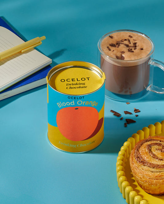 Blood Orange Organic Drinking Chocolate - Dark Chocolate Flakes