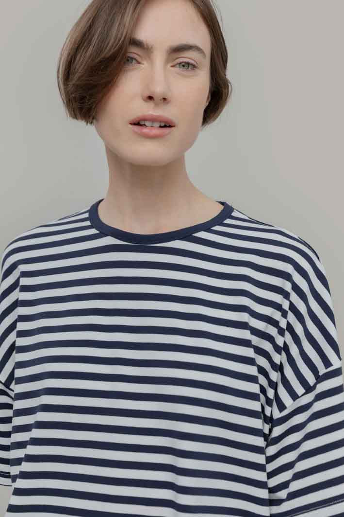 Sienna Ecovero Viscose Blend T-Shirt in Stripe
