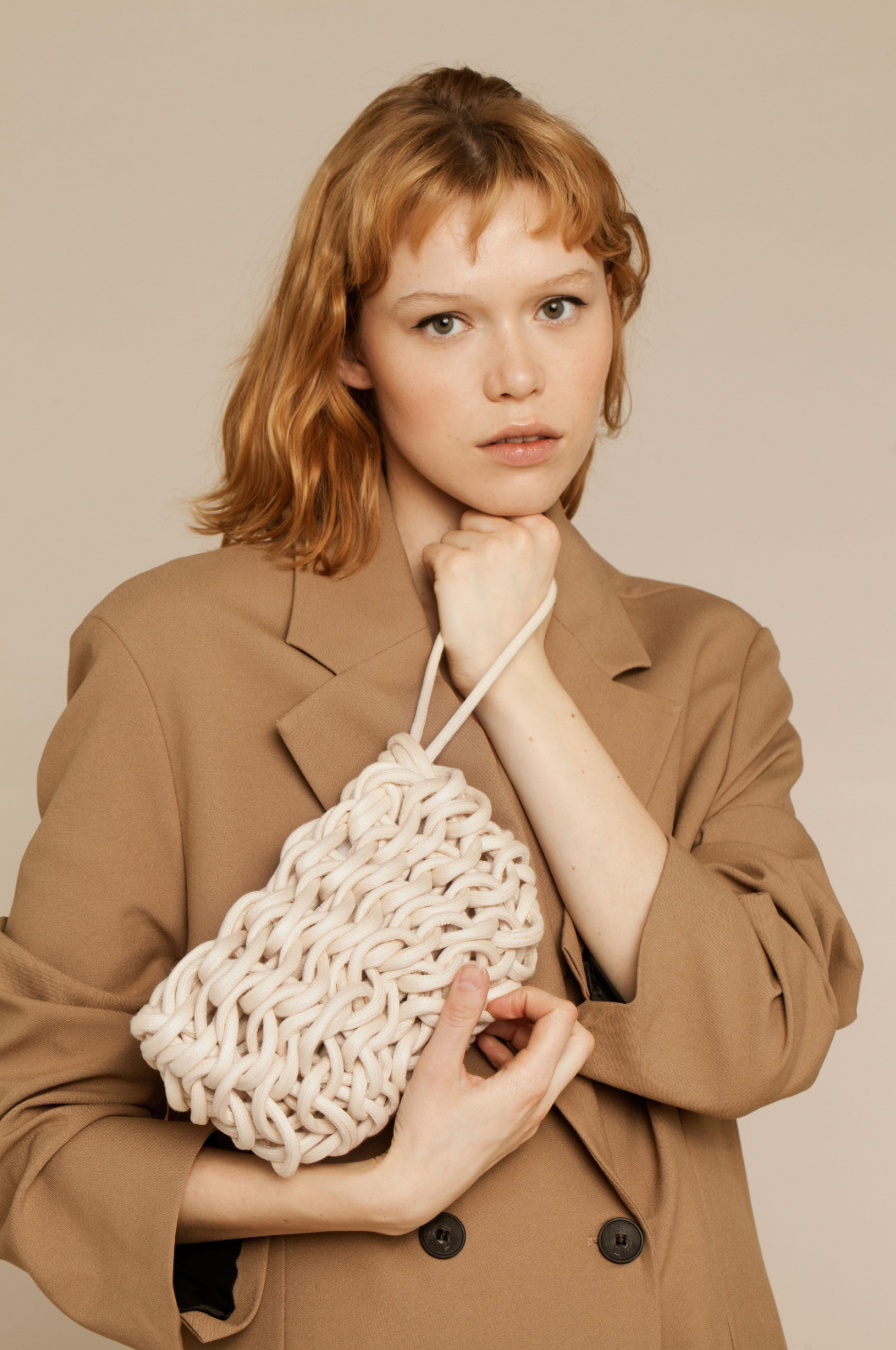 Lina Clutch in Natural Linen