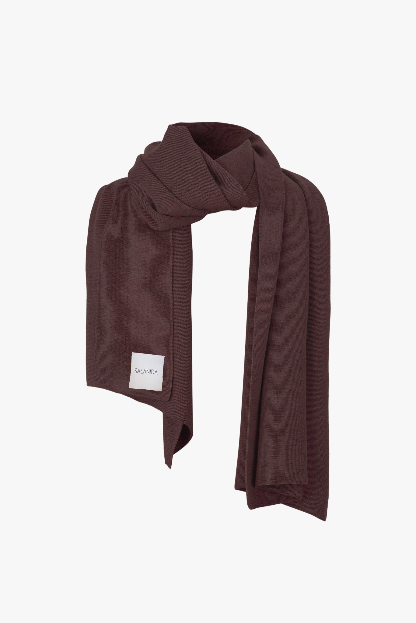 Via Merino Wool Scarf in Chocolate