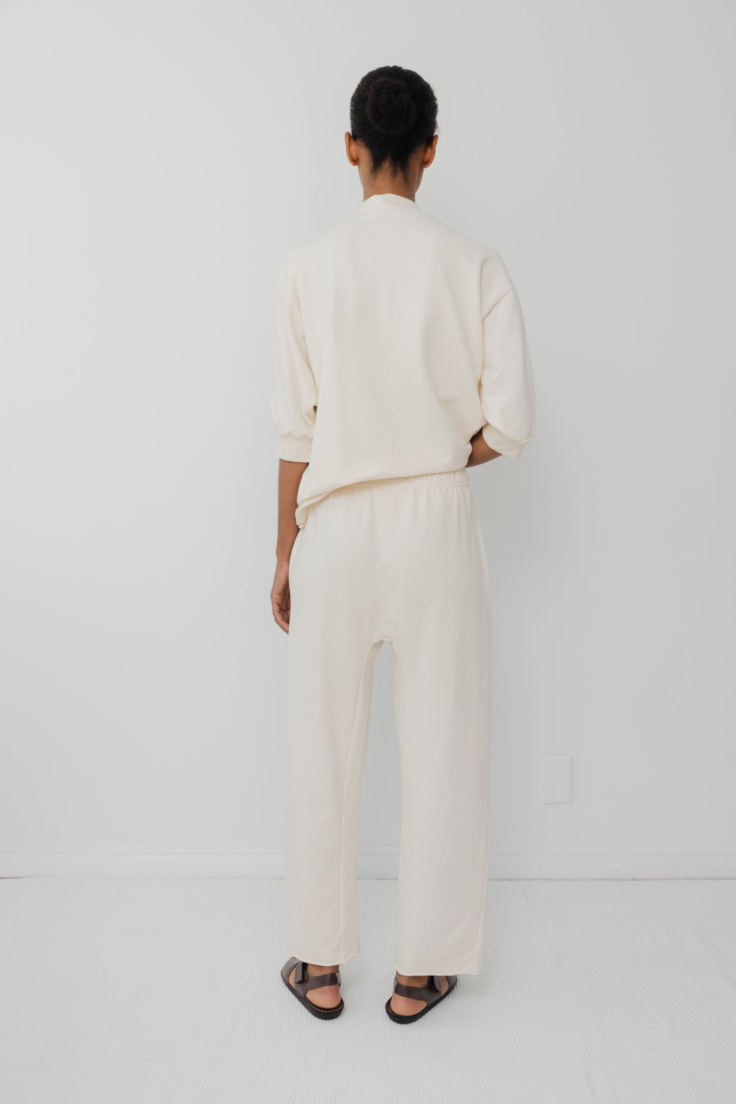 Short Sleeve Sweatshirt in Natural Organic Cotton