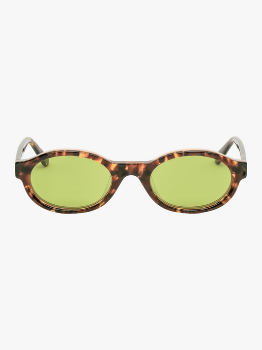 Kendall Tortoise Sunglasses with Light Green Lenses