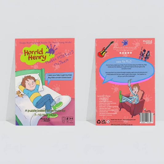 Horrid Henry & The Music Mystery Mayhem - An Escape Room In An Envelope For Kids