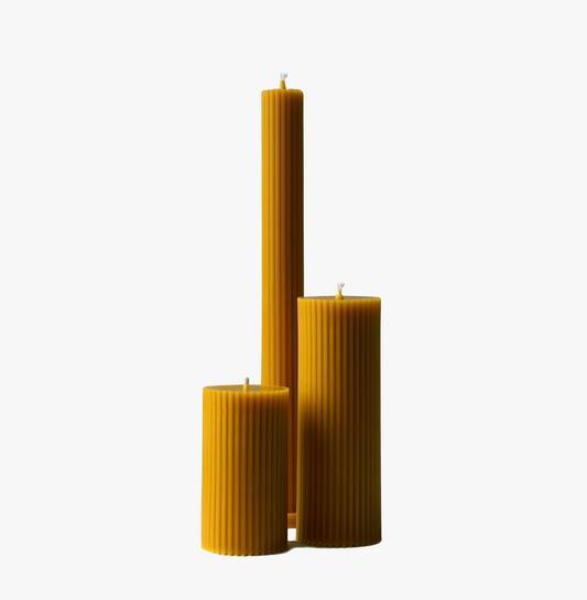 Cylinders Candle Set in Natural