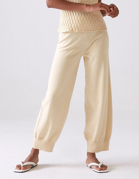 Dansu Knitted Trousers in Vanilla